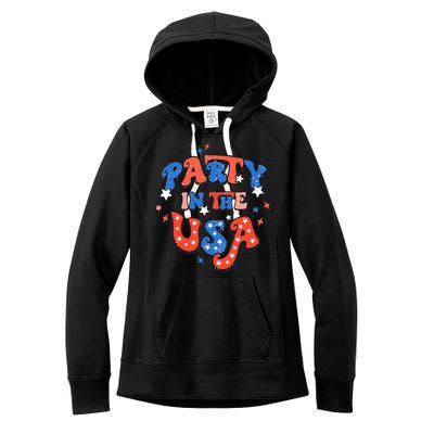 Party In The USA 4th Of July Independence Day USA Vintage Women's Fleece Hoodie