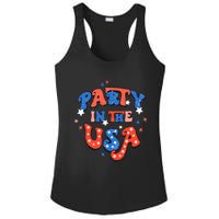 Party In The USA 4th Of July Independence Day USA Vintage Ladies PosiCharge Competitor Racerback Tank