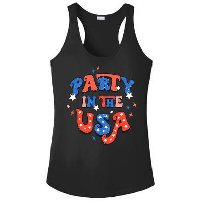 Party In The USA 4th Of July Independence Day USA Vintage Ladies PosiCharge Competitor Racerback Tank