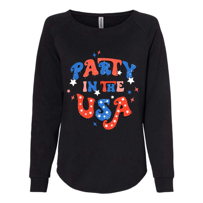 Party In The USA 4th Of July Independence Day USA Vintage Womens California Wash Sweatshirt