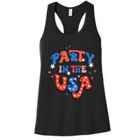 Party In The USA 4th Of July Independence Day USA Vintage Women's Racerback Tank