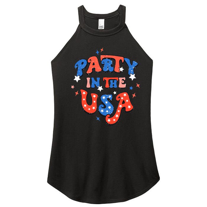 Party In The USA 4th Of July Independence Day USA Vintage Women's Perfect Tri Rocker Tank