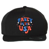 Party In The USA 4th Of July Independence Day USA Vintage Wool Snapback Cap