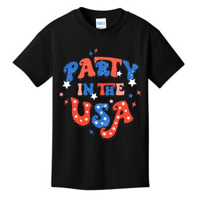 Party In The USA 4th Of July Independence Day USA Vintage Kids T-Shirt