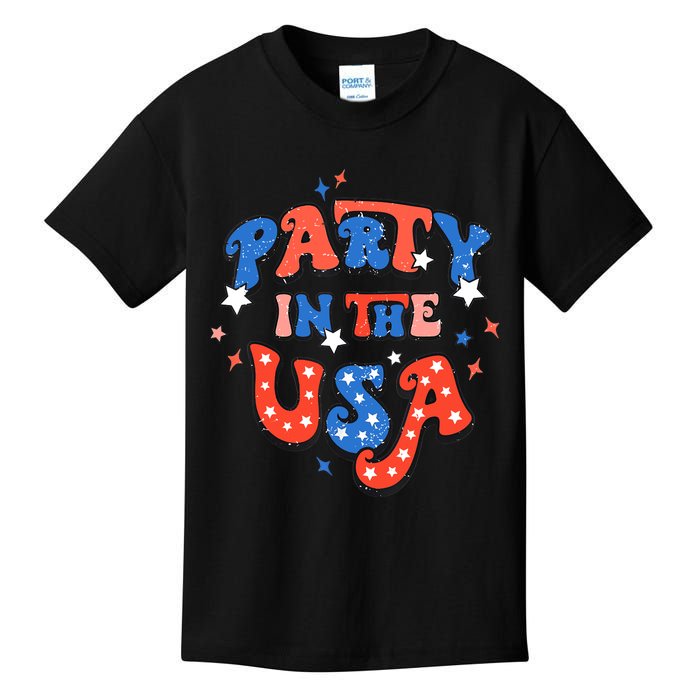 Party In The USA 4th Of July Independence Day USA Vintage Kids T-Shirt