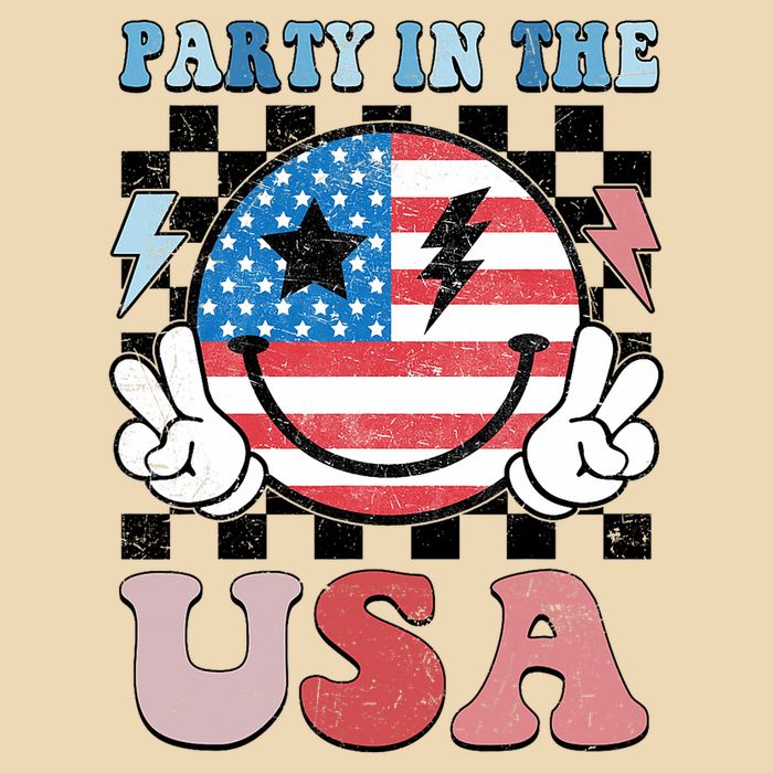 Party In The Usa Flag 4th Of July Drawstring Bag