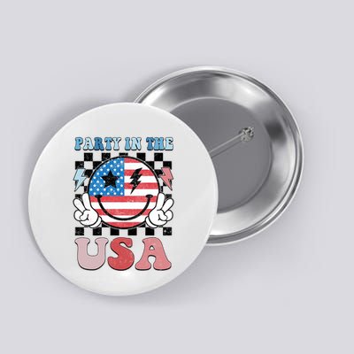 Party In The Usa Flag 4th Of July Button