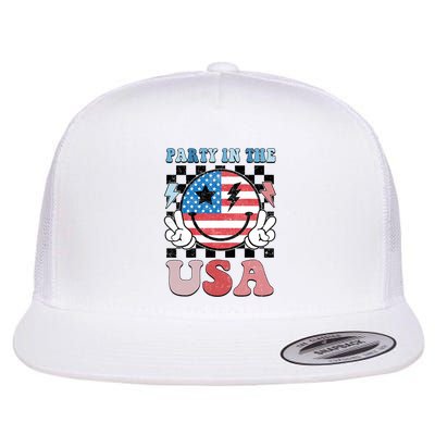 Party In The Usa Flag 4th Of July Flatbill Hat