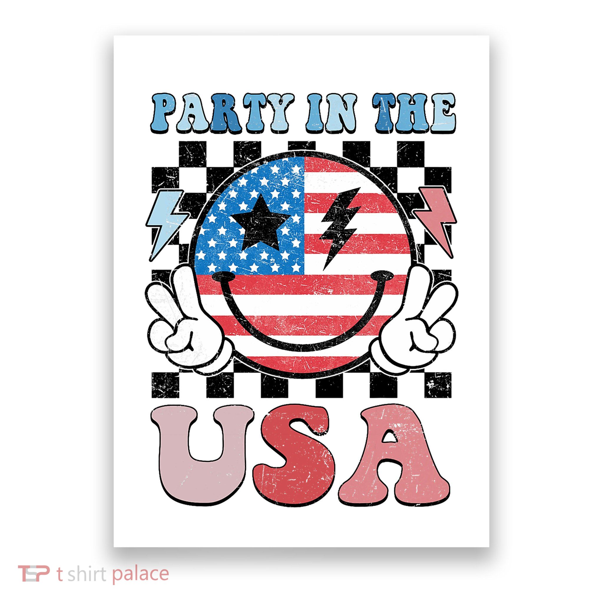 Party In The Usa Flag 4th Of July Poster