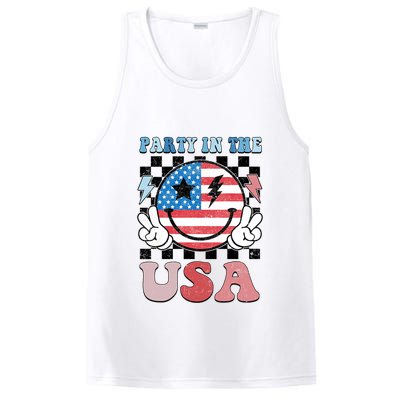 Party In The Usa Flag 4th Of July PosiCharge Competitor Tank