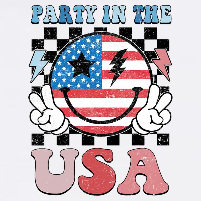 Party In The Usa Flag 4th Of July Short Acrylic Beanie