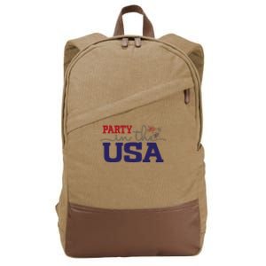 Party In The USA Fourth Of July Cotton Canvas Backpack