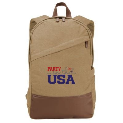 Party In The USA Fourth Of July Cotton Canvas Backpack
