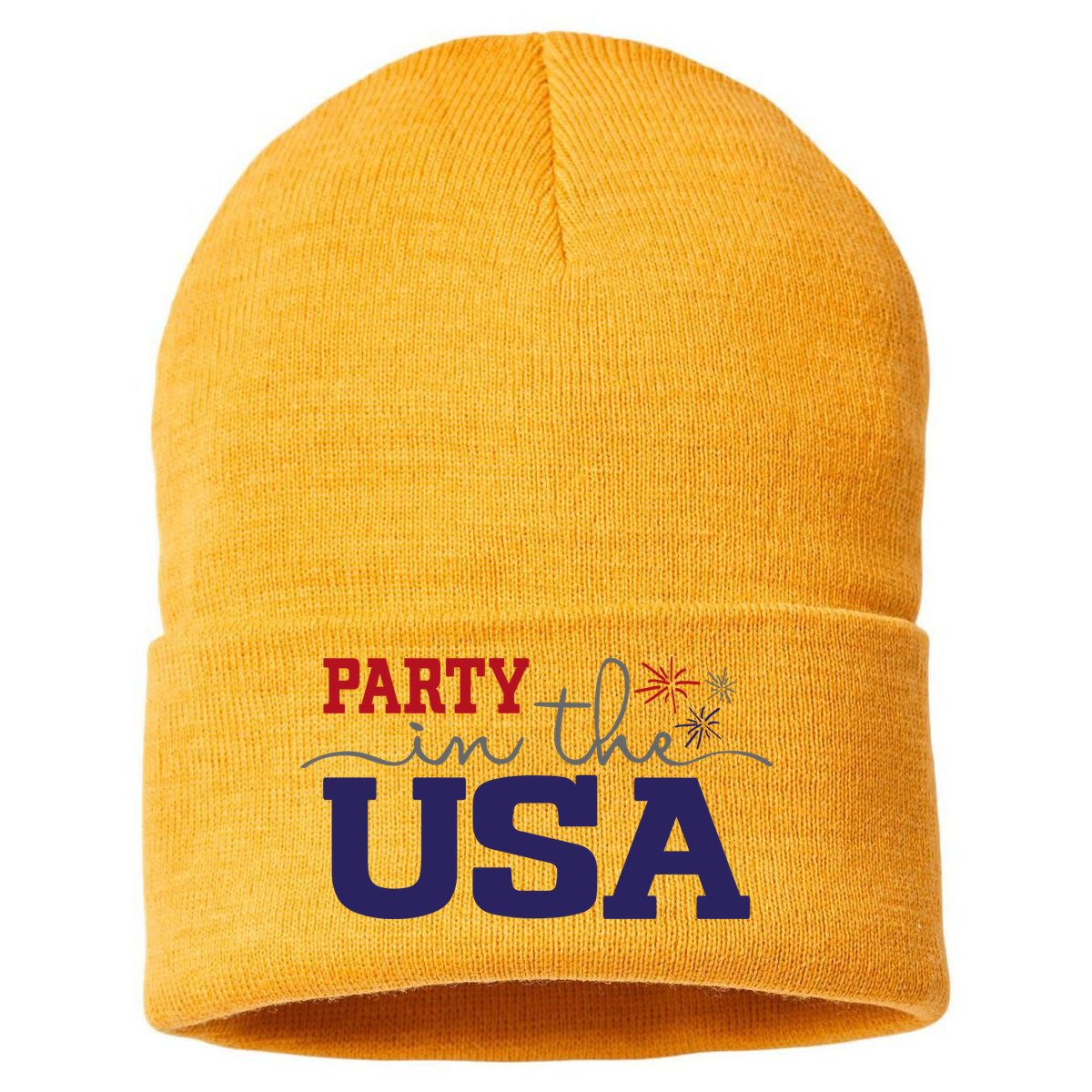 Party In The USA Fourth Of July Sustainable Knit Beanie