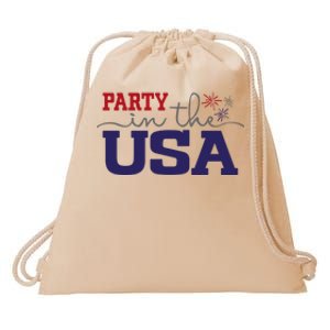 Party In The USA Fourth Of July Drawstring Bag