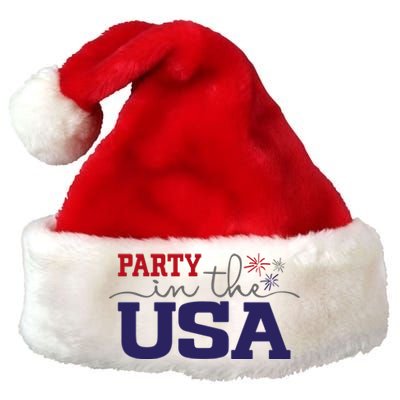 Party In The USA Fourth Of July Premium Christmas Santa Hat