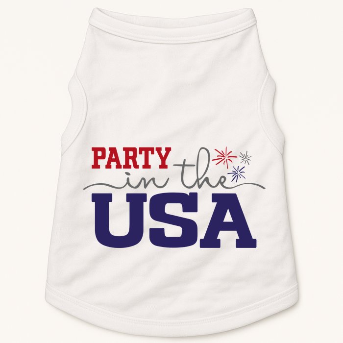 Party In The USA Fourth Of July Doggie Tank