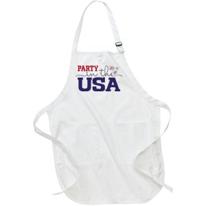 Party In The USA Fourth Of July Full-Length Apron With Pockets