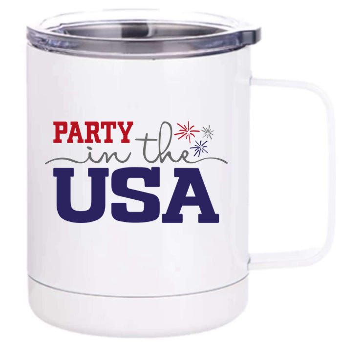 Party In The USA Fourth Of July 12 oz Stainless Steel Tumbler Cup