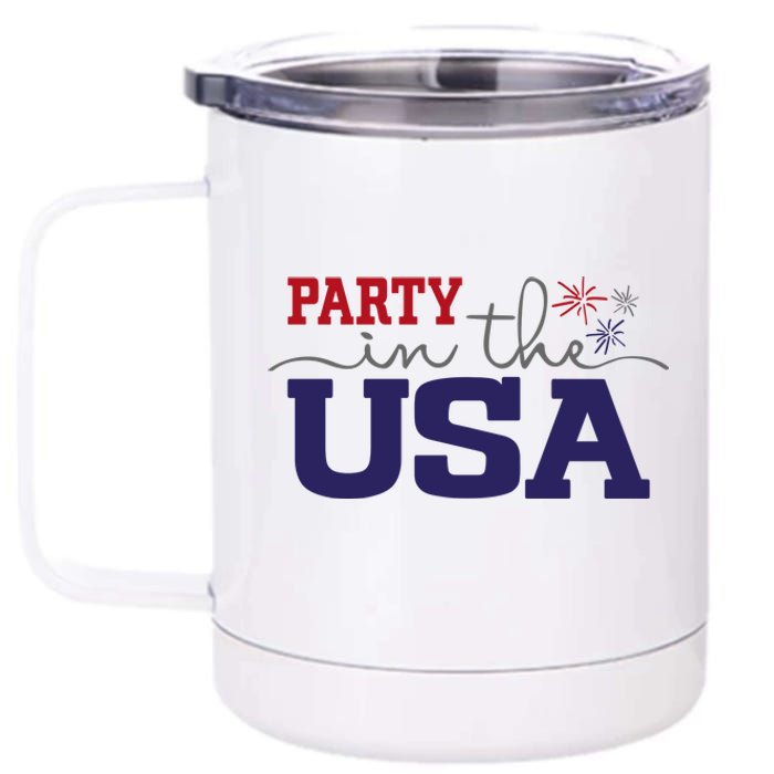 Party In The USA Fourth Of July 12 oz Stainless Steel Tumbler Cup