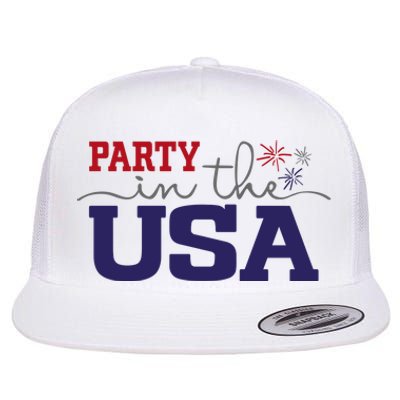 Party In The USA Fourth Of July Flat Bill Trucker Hat