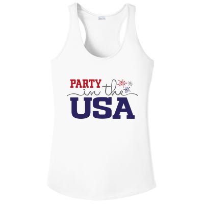 Party In The USA Fourth Of July Ladies PosiCharge Competitor Racerback Tank