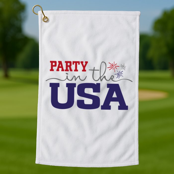 Party In The USA Fourth Of July Golf Towel