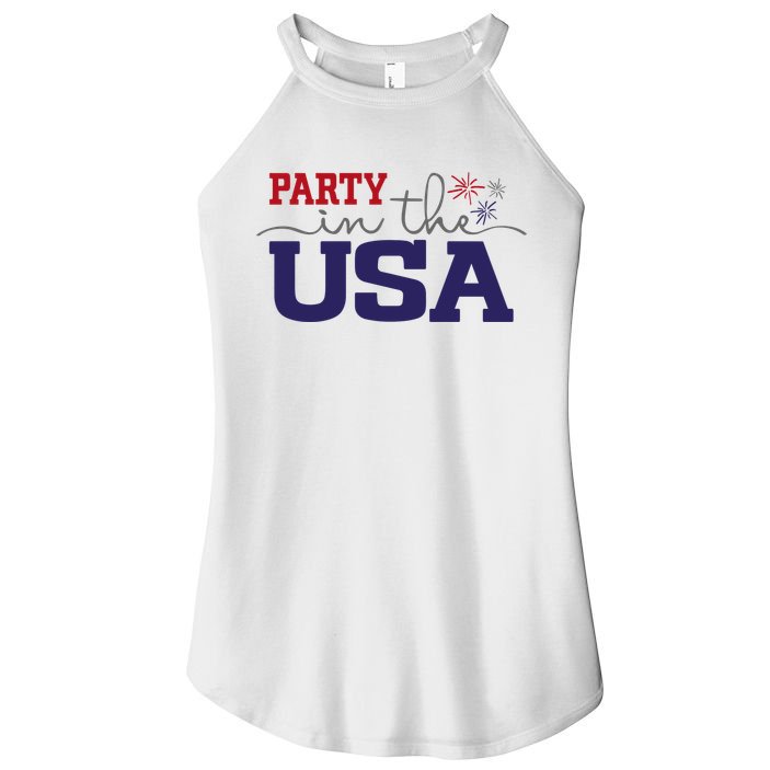 Party In The USA Fourth Of July Women's Perfect Tri Rocker Tank