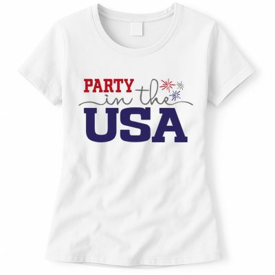 Party In The USA Fourth Of July Womens T-Shirt