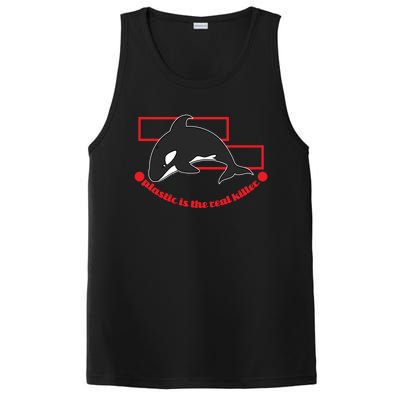 Plastic Is The Real Killer Gift Whale Gift PosiCharge Competitor Tank