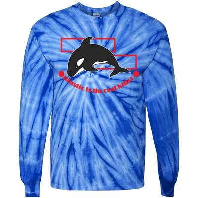 Plastic Is The Real Killer Gift Whale Gift Tie-Dye Long Sleeve Shirt