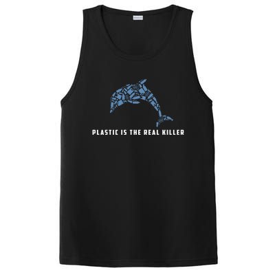 Plastic Is The Real Killer Costume Dolphin Save Ocean Cute Gift PosiCharge Competitor Tank