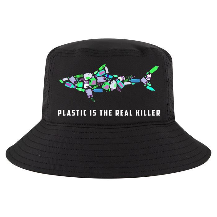 Plastic Is The Real Killer Costume Shark Save Ocean Cool Gift Cool Comfort Performance Bucket Hat