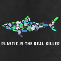 Plastic Is The Real Killer Costume Shark Save Ocean Cool Gift 7 Panel Mesh Trucker Snapback Hat