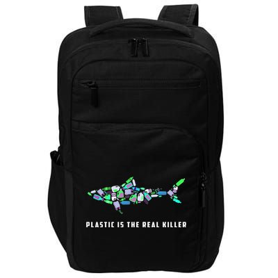Plastic Is The Real Killer Costume Shark Save Ocean Cool Gift Impact Tech Backpack