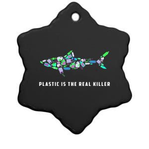 Plastic Is The Real Killer Costume Shark Save Ocean Cool Gift Ceramic Star Ornament