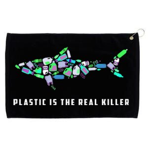 Plastic Is The Real Killer Costume Shark Save Ocean Cool Gift Grommeted Golf Towel