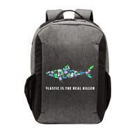 Plastic Is The Real Killer Costume Shark Save Ocean Cool Gift Vector Backpack