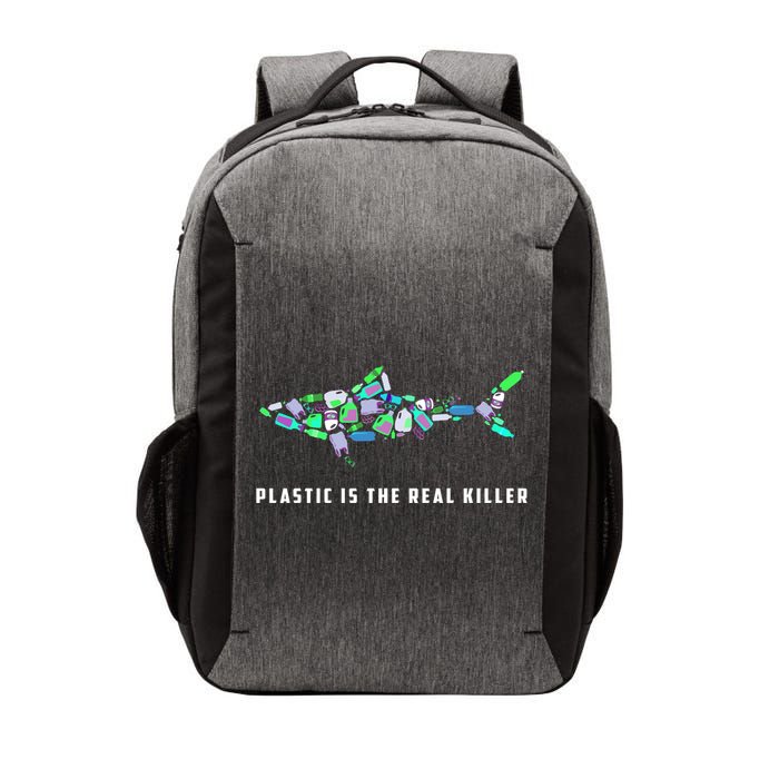 Plastic Is The Real Killer Costume Shark Save Ocean Cool Gift Vector Backpack