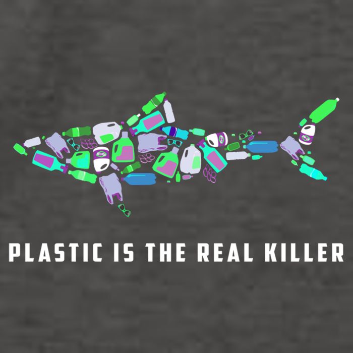 Plastic Is The Real Killer Costume Shark Save Ocean Cool Gift Vector Backpack
