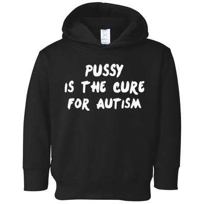 Pussy Is The Cure For Autism Toddler Hoodie