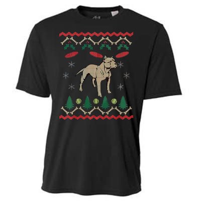 Pitbull Ugly Christmas Sweater Cooling Performance Crew T-Shirt