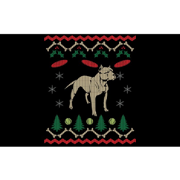 Pitbull Ugly Christmas Sweater Bumper Sticker