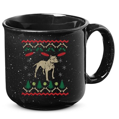 Pitbull Ugly Christmas Sweater 15oz Campfire Ceramic Mug