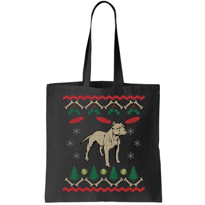 Pitbull Ugly Christmas Sweater Bag