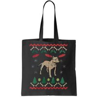 Pitbull Ugly Christmas Sweater Tote Bag