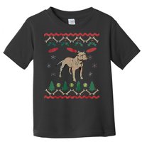 Pitbull Ugly Christmas Sweater Toddler T-Shirt