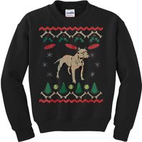 Pitbull Ugly Christmas Sweater Kids Sweatshirt