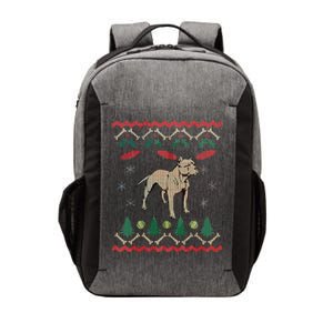 Pitbull Ugly Christmas Sweater Vector Backpack