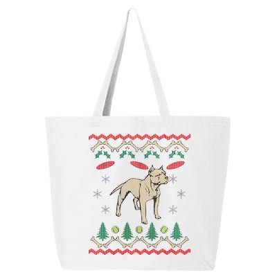 Pitbull Ugly Christmas Sweater 25L Jumbo Tote